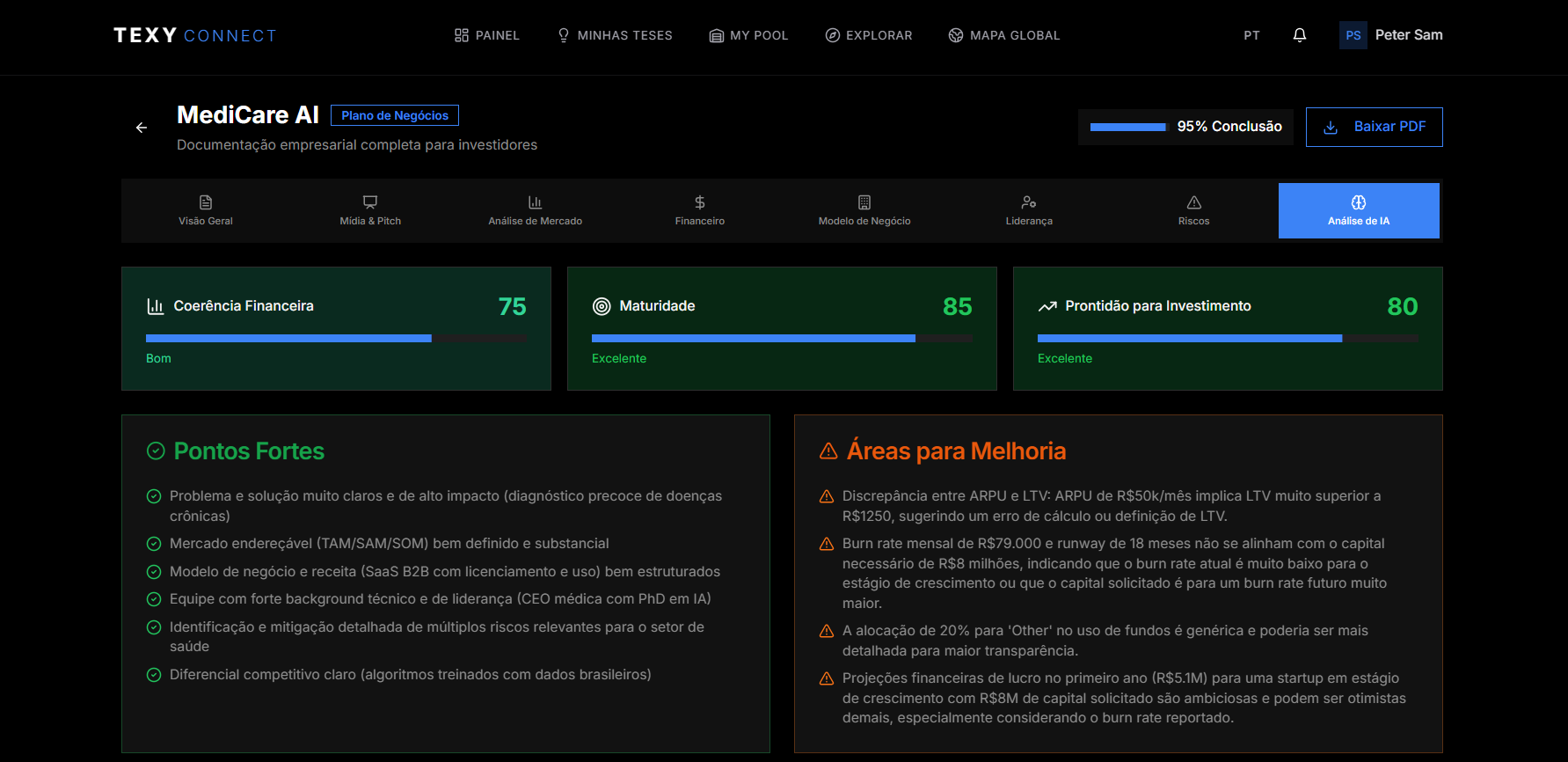 Análise pré-investimento do business plan