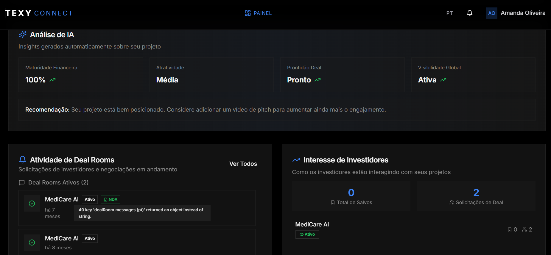 Insights de IA e tração